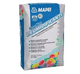 Intonaco monoprodotto Poromap deumidificante da 20 kg