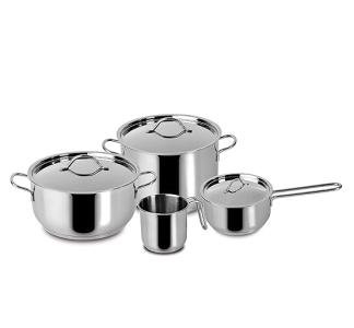Lagostina Every Set di Pentole in Acciaio Inox, Set di 7 Pezz
