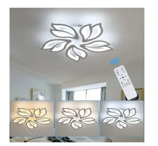 Dimmerabile Plafoniera LED Soffitto con Telecomando Lampadario Moderna Soggiorno